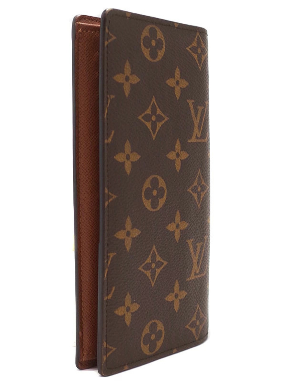 Louis Vuitton Wallet fold Bi Monogram Portefeuille Long Brazza Brown